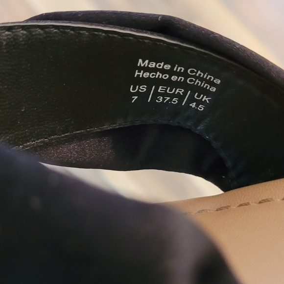 CALL IT SPRING Satin Black Ribbon Slide Sandals, Size 7 - Picture 13 of 15